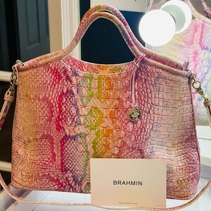 🦄RARE!!💫Gorgeous BRAHMIN👜 The Elaine in Colorful Optimism Melbourne